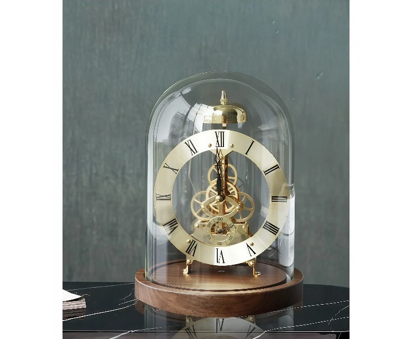 Light luxury creative decoration voice-activated desk clock household desktop hour time-telling mechanical luminous clock