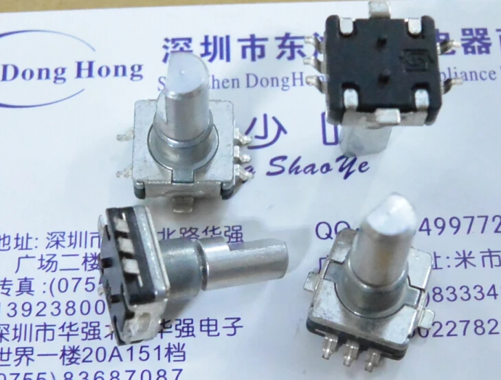 2PCS/LOT Sumway EC11 Surface mounted Encoder with Switch Positioning Number 30 Pulse Number 15 Axis Length 15mm Press Stroke 0.5