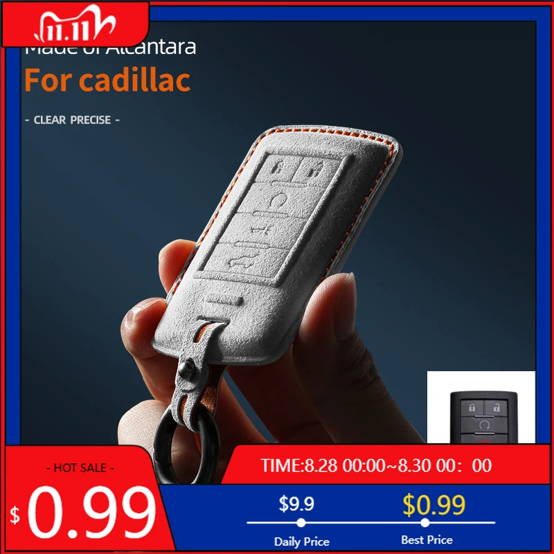 

Interior Stickers For Cadillac CTS ATS 28T CTSV XTS DTS SLS SRX XLS STS Escalade Car Key Case Keychain Suede Cover Shell Protect