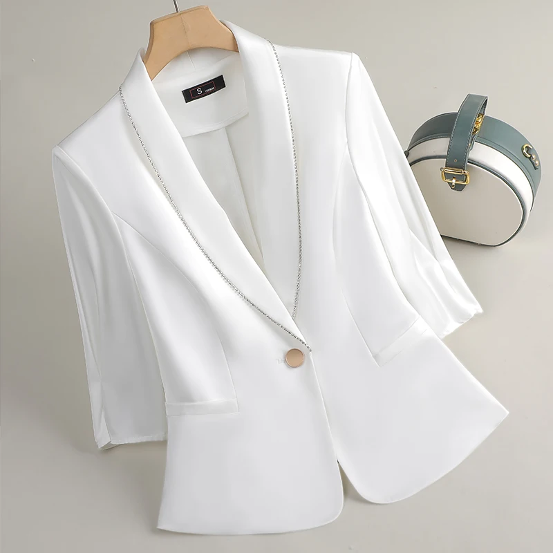 NAVIU High Grade Casual Kleine Anzug Jacke Weibliche 2025, Frühling Sommer Neue Temperament Blazer Mantel Frauen Büro Damen Arbeiten Tops