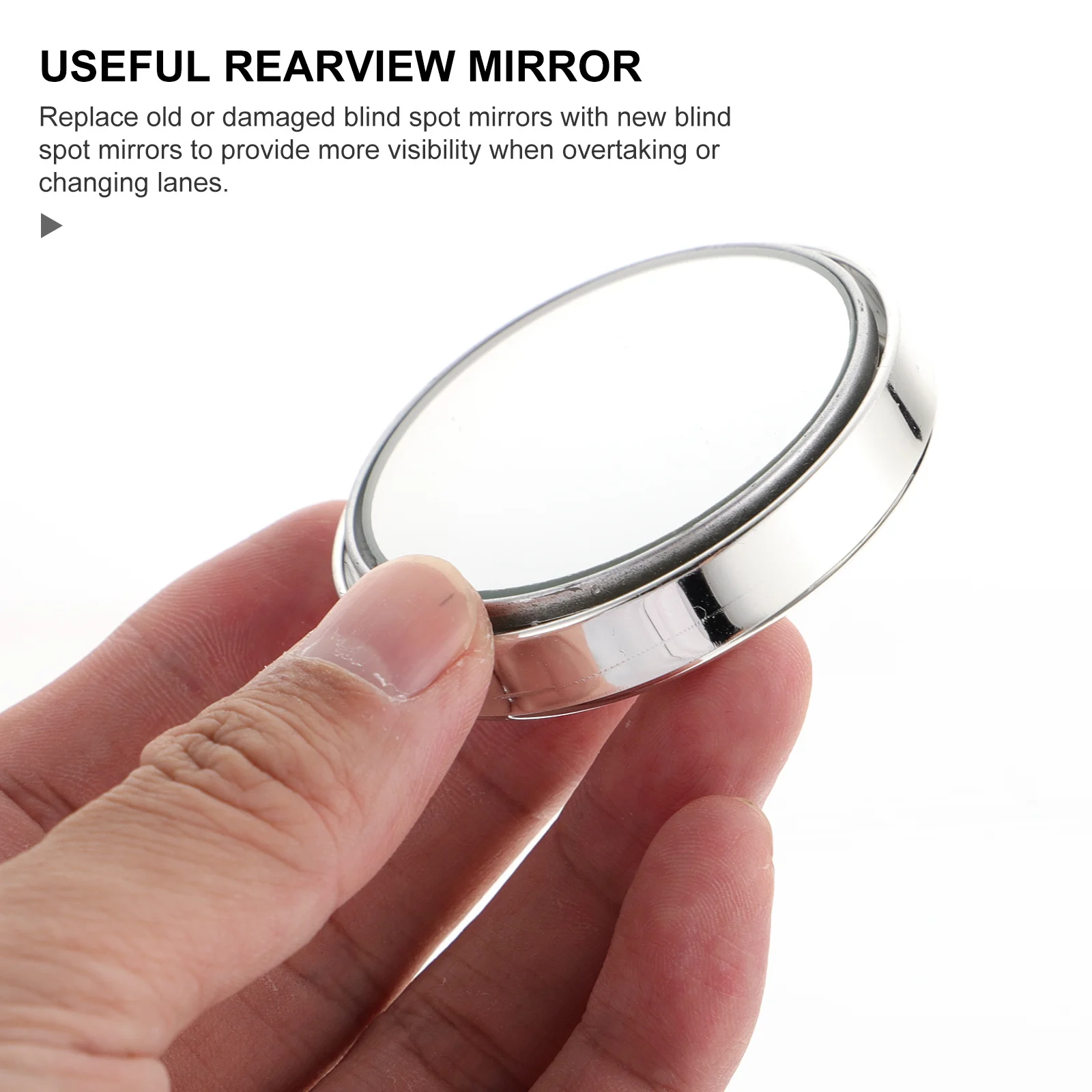 

2Pairs Push Type Rotatable Blind Spot Mirror Car Rearview Auxiliary Mirrors Clear Angle Rearview Helping Lane Change