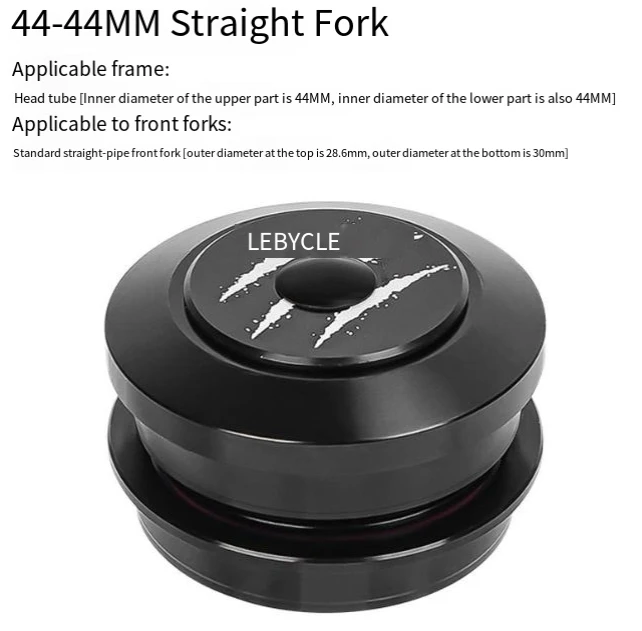 Lightweight Bicycle Headset Adapter Double Bearing 28.6mm 44mm Adapter Rugged Use And Performance Upper Size 28.6mm