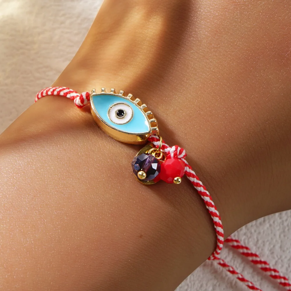 

10 Pieces Wholesale Blue Turkish Eyes Charms Bracelet Lovely Women Jewelry Gift