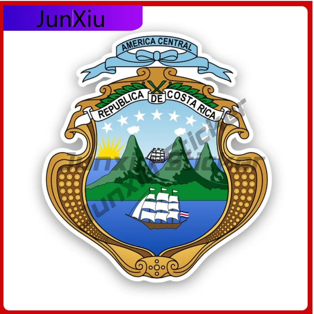 

Costa Rican Coat Of Arms Sticker Uv Protected Decals Costa Rica Flag Crc Coa State Flag Patriotic Car Sticker Vinyl Decal Die