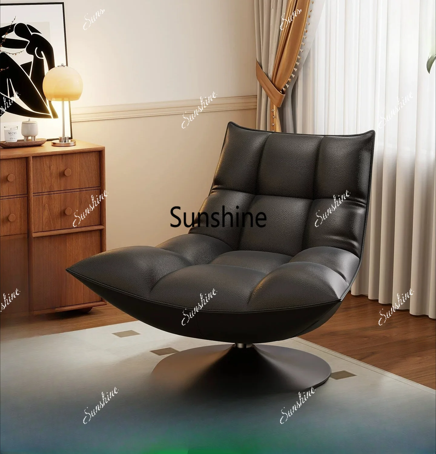 Bedroom sedentary single chair living room rotating sofa