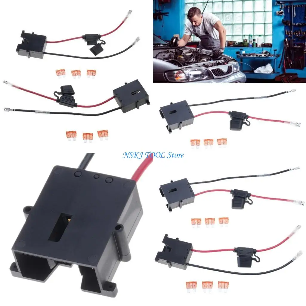 L8RC 2Pcs Power Adapters Wiring Harness With Wire Harness Socket Connector Set for Electric and Monitors Enduring