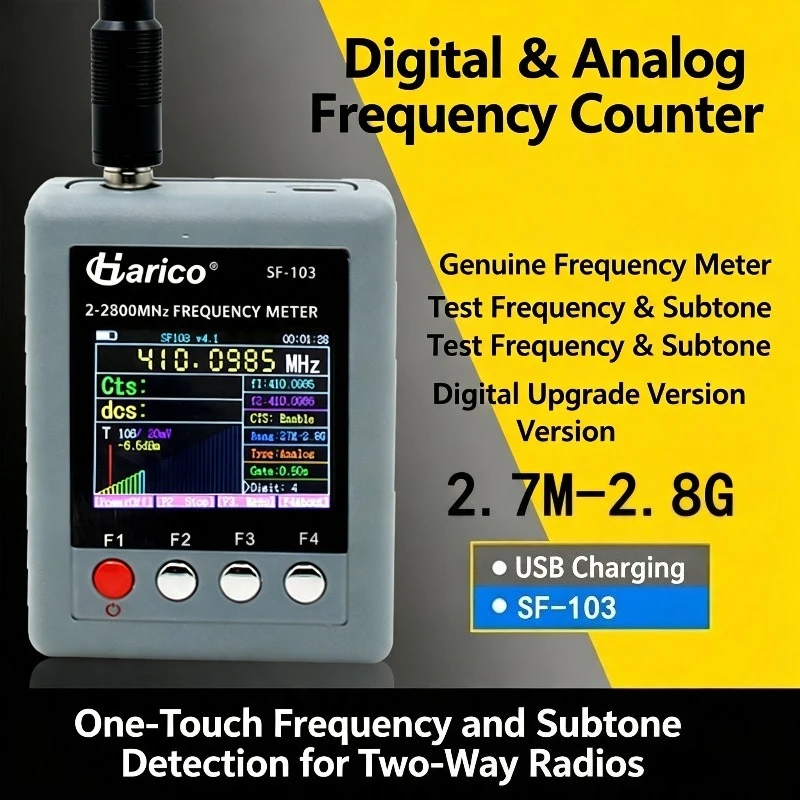 Walkie-talkie frequency meter, analog DMR digital walkie-talkie automatic decoder, sub-tone frequency measurement