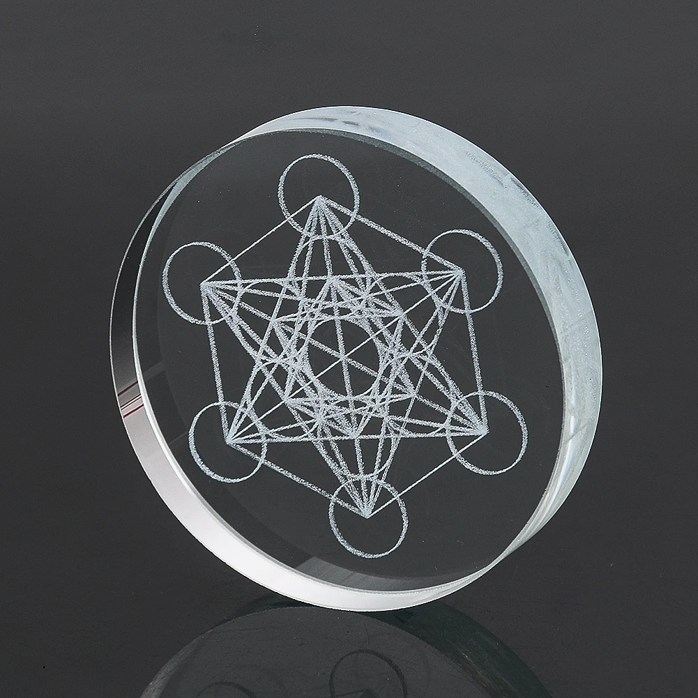 

50MM Round Star of David Geometry Crystal Ball Base Jewelry Stand Metatron Decor Jewelry Display Yoga Meditation Props