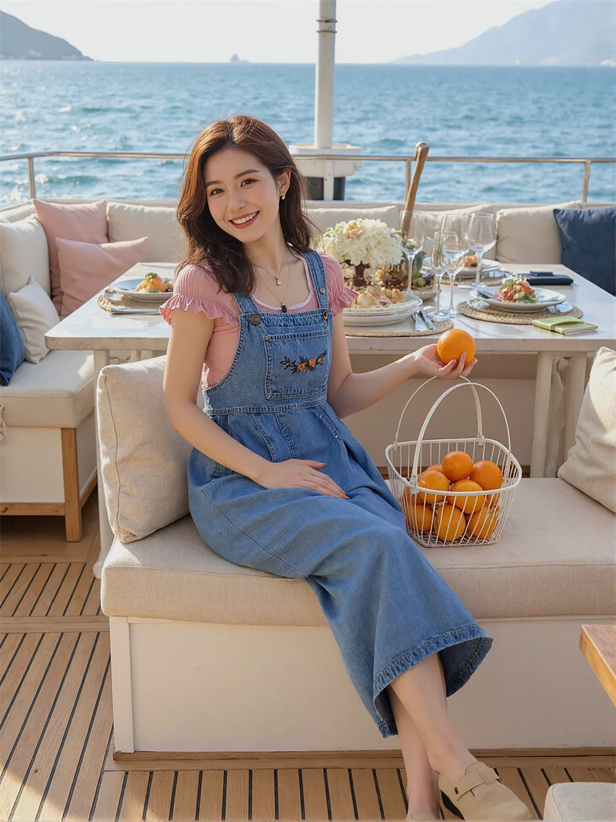 Women'S Dress Blue Loose Fit Casual Office Lady Cottagecore Fairycore Aesthetic Aesthetics Literary Boho Bohemian Vintage Retro