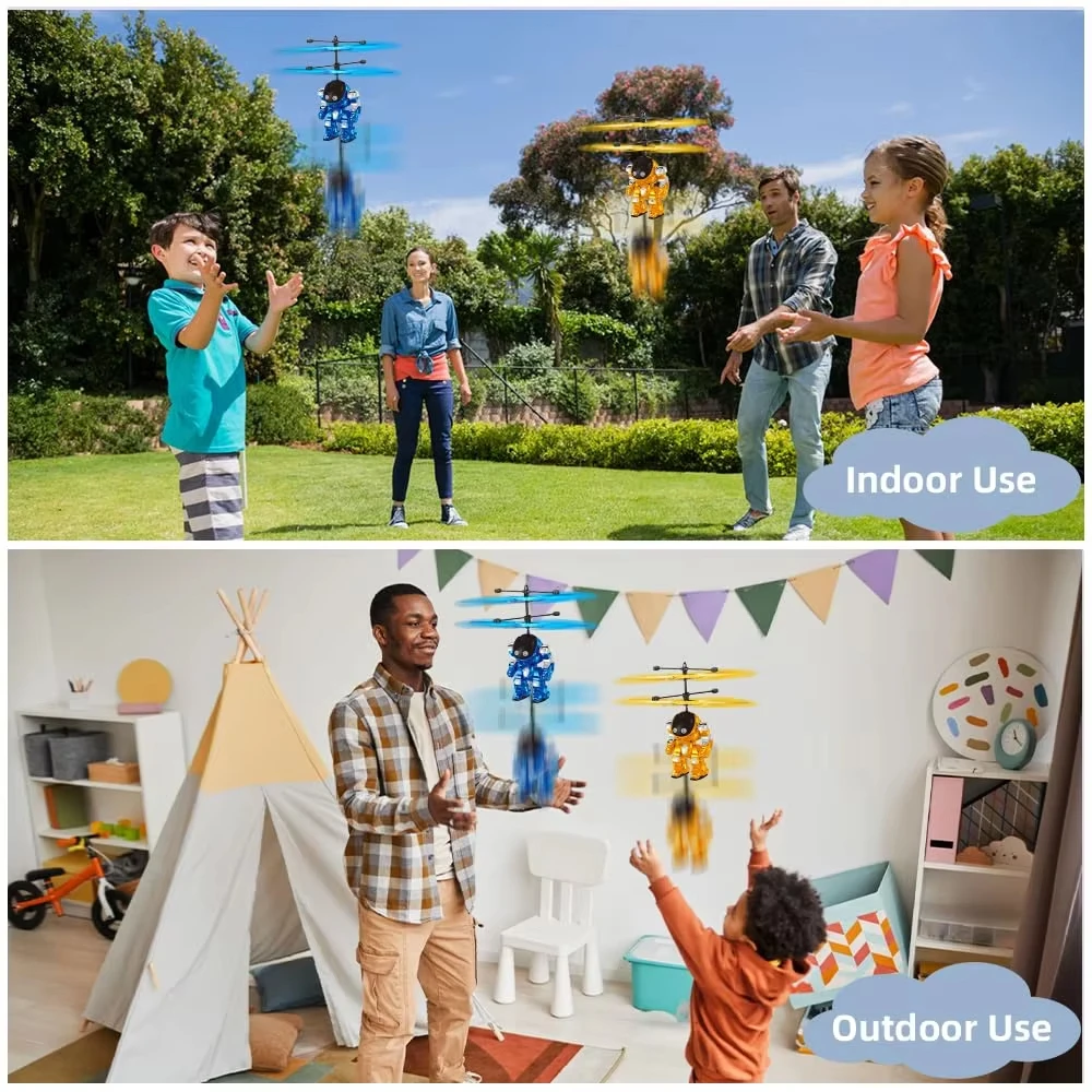 Robot flotante de inducción de juguete, aviones voladores STEM con tecnología de detección automática, juguetes educativos de ahorro de energía para cumpleaños de niños