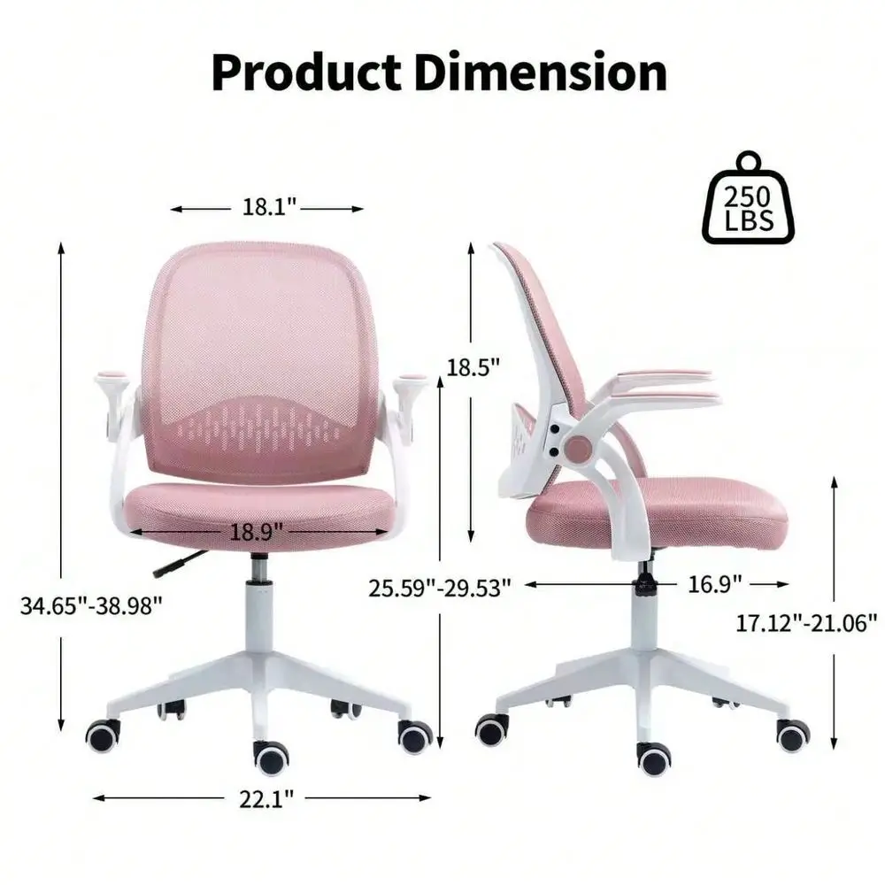 

Ergonomic Office Chair With Adjustable Armrests And Lumbar Support, Smooth Gliding Quiet Wheels, And A Flexible Tray For Comfor