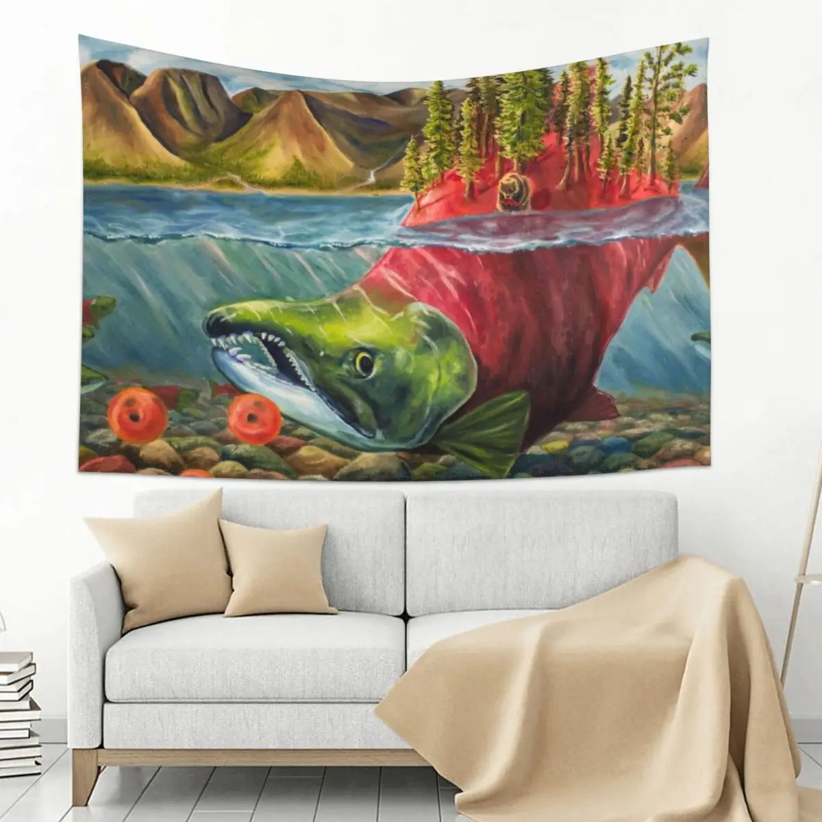 

Sockeye Salmon one with Bristol Bay Tapestry