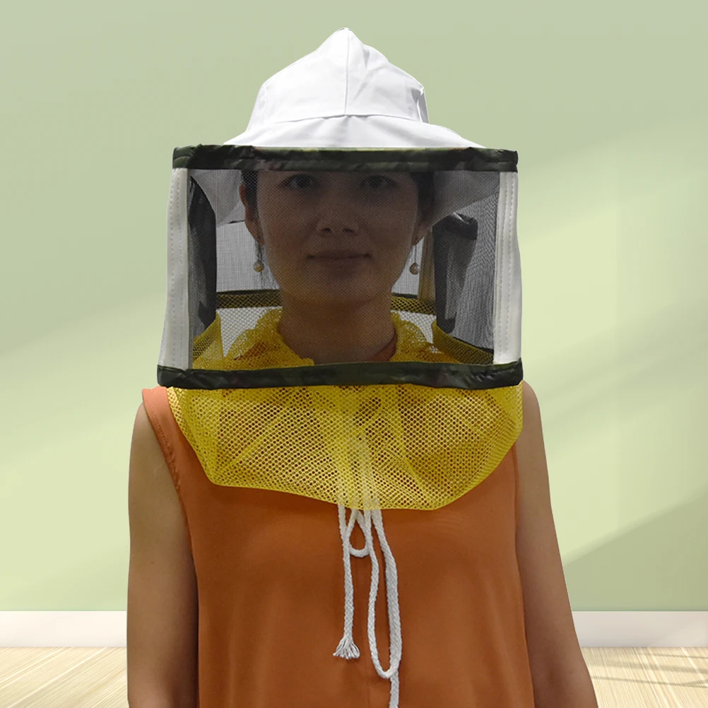 

Anti Bee Hat Full Face Neck Cover Mask Beehive Protective Net Veil Head-Face Protector Lightweight Cowboy Hat Durable Mesh