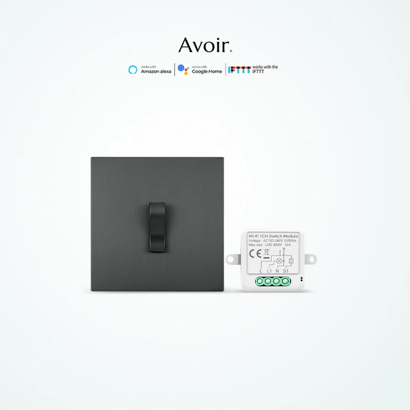 

Avoir Smart Home Products Vintage Wireless Switch Gray Wall Lamp Switch S Type Push Buttons Tuya Zigbee Light Switches 86 Type