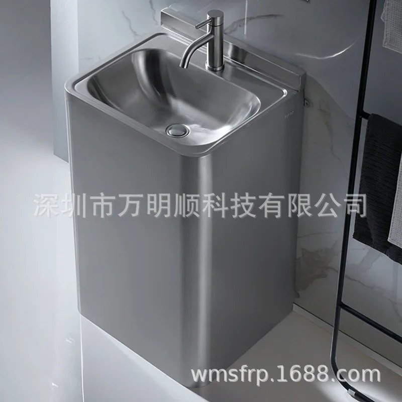 Stainless steel column wash basin in outdoor public places, wash basin in sanitation public places, stainless steel wash basin