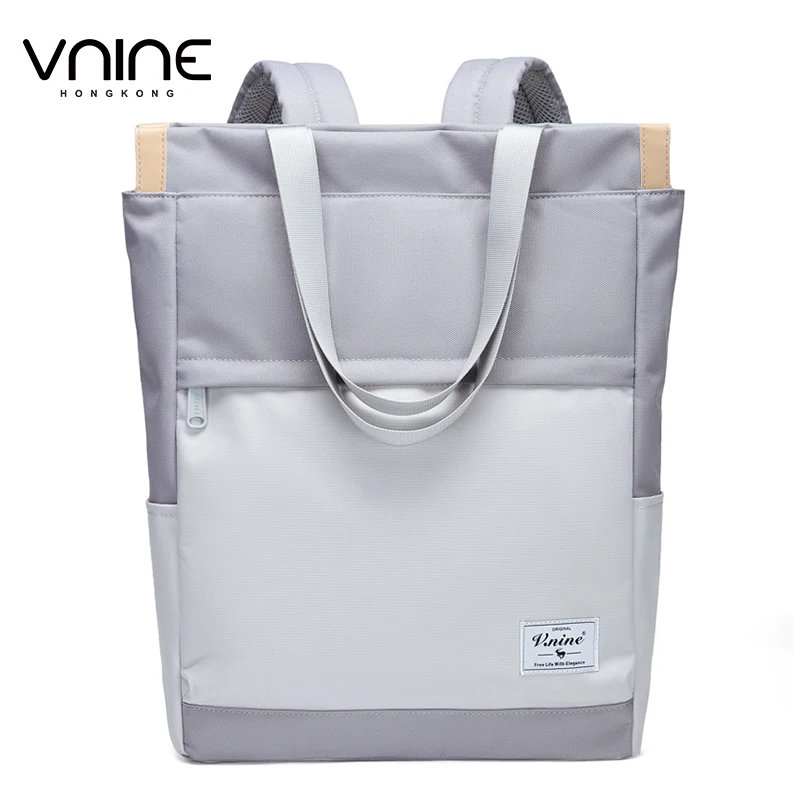 V.NINE Backpack Shoulder Bag Two Way Unisex Backpacks for Laptop 15.6 inch Waterproof Women Commuter Tote Bags Men Multi Pocket