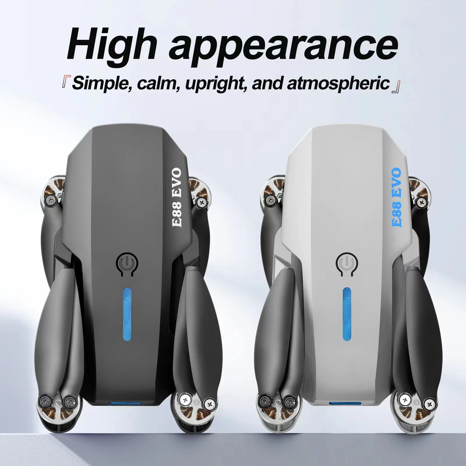 DWI จอแสดงผล E88 EVO มอเตอร์ไร้แปรง RC Drone 8K Dual กล้อง Optical Flow พับ Quadcopter เฮลิคอปเตอร์เครื่องบินของขวัญ