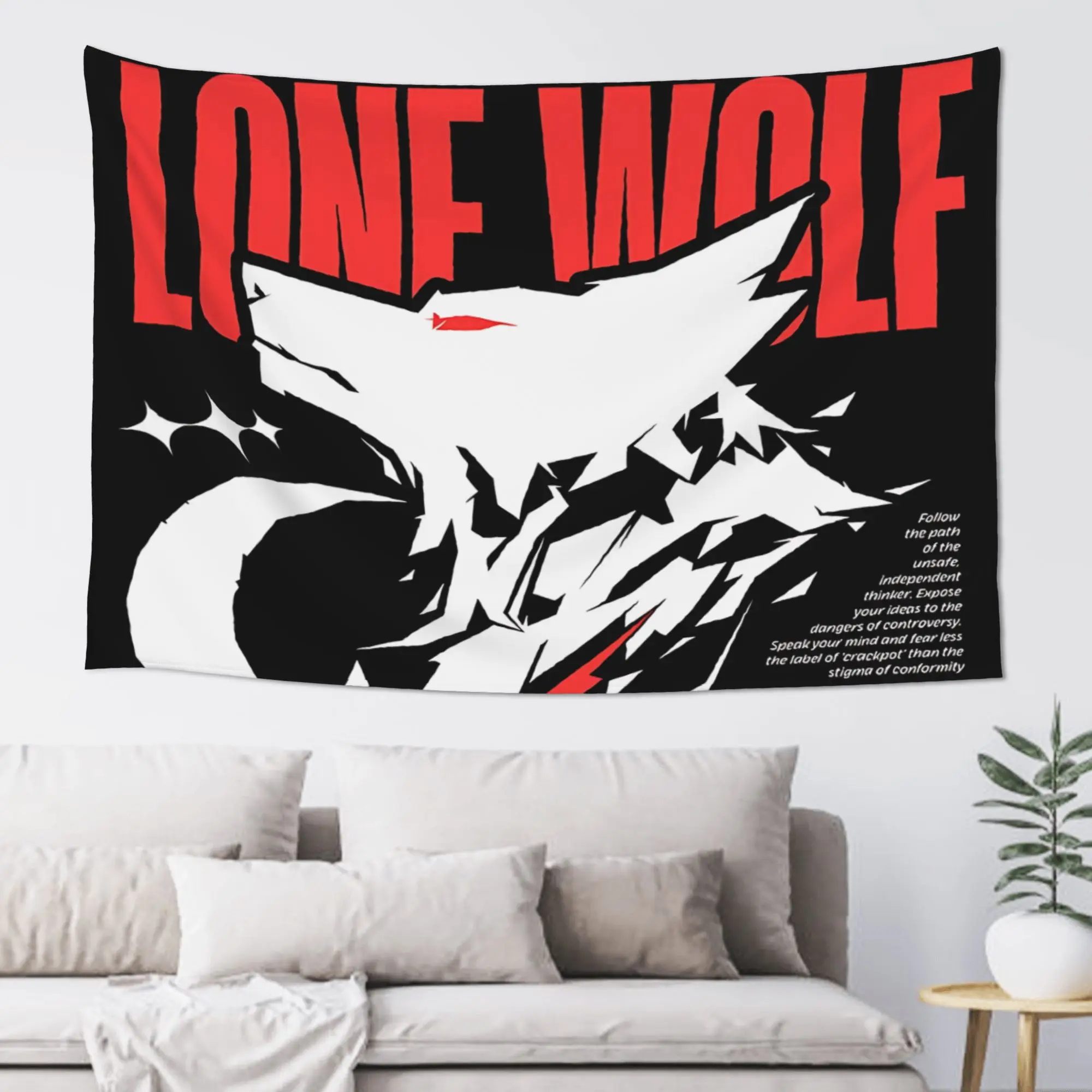 Cool WOLF Customized Tapestry Bedroom Decoration  Wall Hanging Blanket Tapestry Cool Stuff For Room