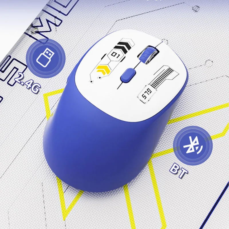 Wireless Bluetooth Dual Mode Gaming Mouse Rechargeable Silent Ultra Long Battery Lightweight Comfort Grip for Laptop PC Office