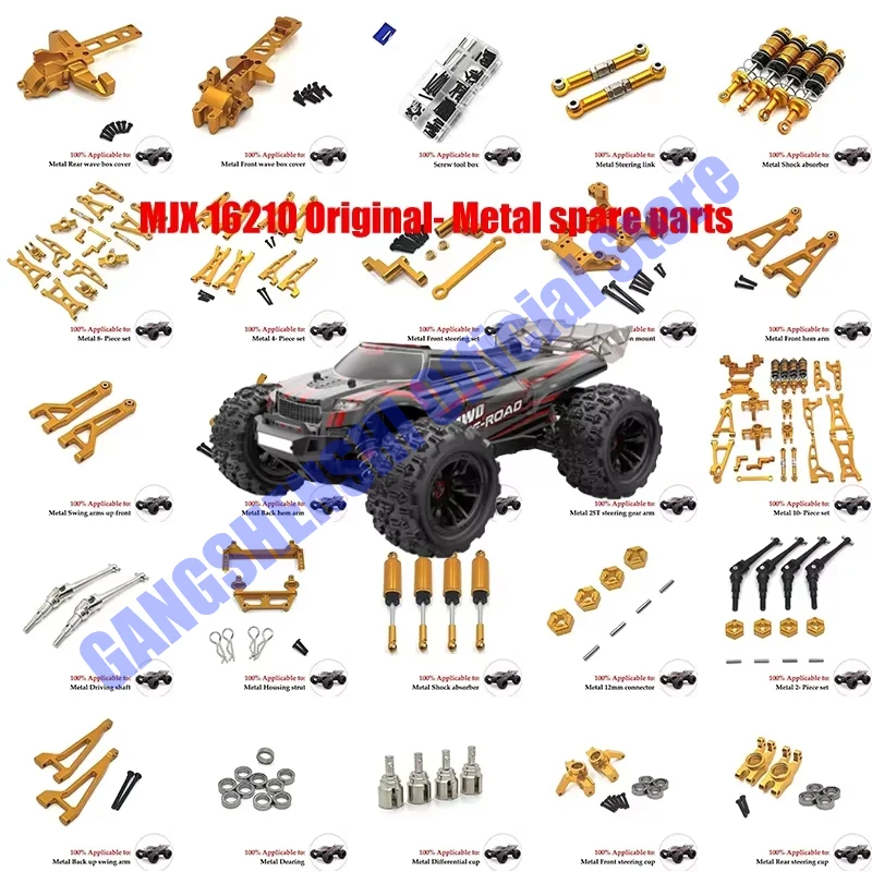 

MJX Hyper Go 16207 16208 16209 16210 H16 Радиоуправляемая металлическая чашка рулевого управления, верхний нижний поворотный рычаг, комплект деталей для обновления кронштейна амортизатора башни