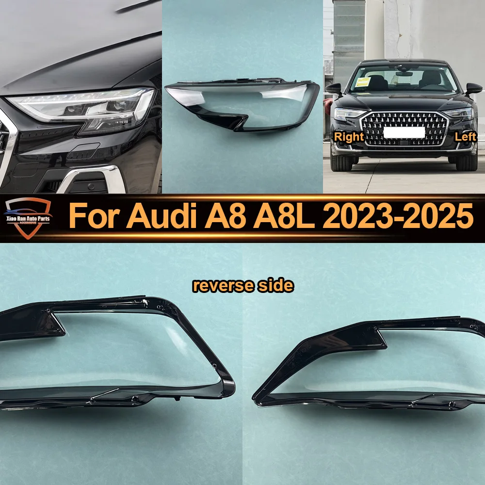 

For Audi 2023 2024-2025 A8 A8L Headlamp Cover Transparent Lamp Shade Headlight Shell Plexiglass Replace Original Lampshade