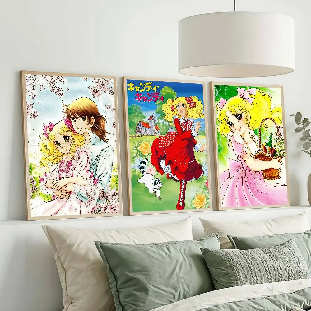 Cartoon Candy Candy Anime-Poster, Schlafsaal-Dekorationen, Wandbilder für Schlafzimmer und Wohnzimmer, Souvenirs