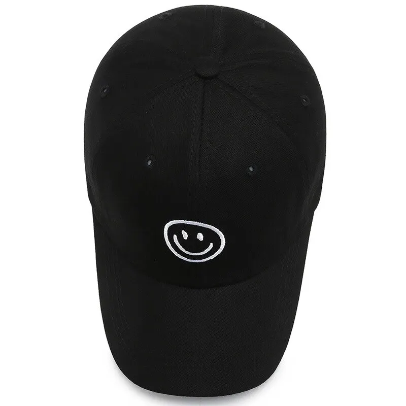 Four Seasons Cap, Polyester Cotton Embroidered Smiley, Lesbial Baseball Cap, Sunscreen Breathable Hat