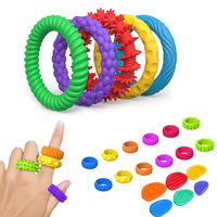 5/6/12Pcs Silicone Bracelet Ring Stone Textured Sensory Fidget Toys For Adults Autism Sensory Toys For Kids Fidget Stress Toys