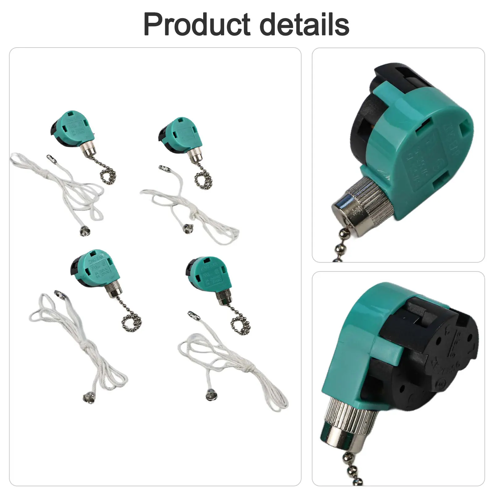 Pack of Four Fan Control Switches ZE268S6 for Hampton Bay For Hunter & For Harbor Breeze Models Excellent Stability