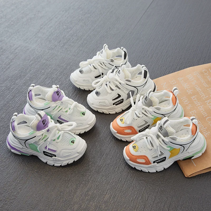 

Children Sneakers 2022 Spring New Korean Unisex Mesh Breathable Kids Boys and Girls Casual Non-slip Versatile Sport Shoes Summer