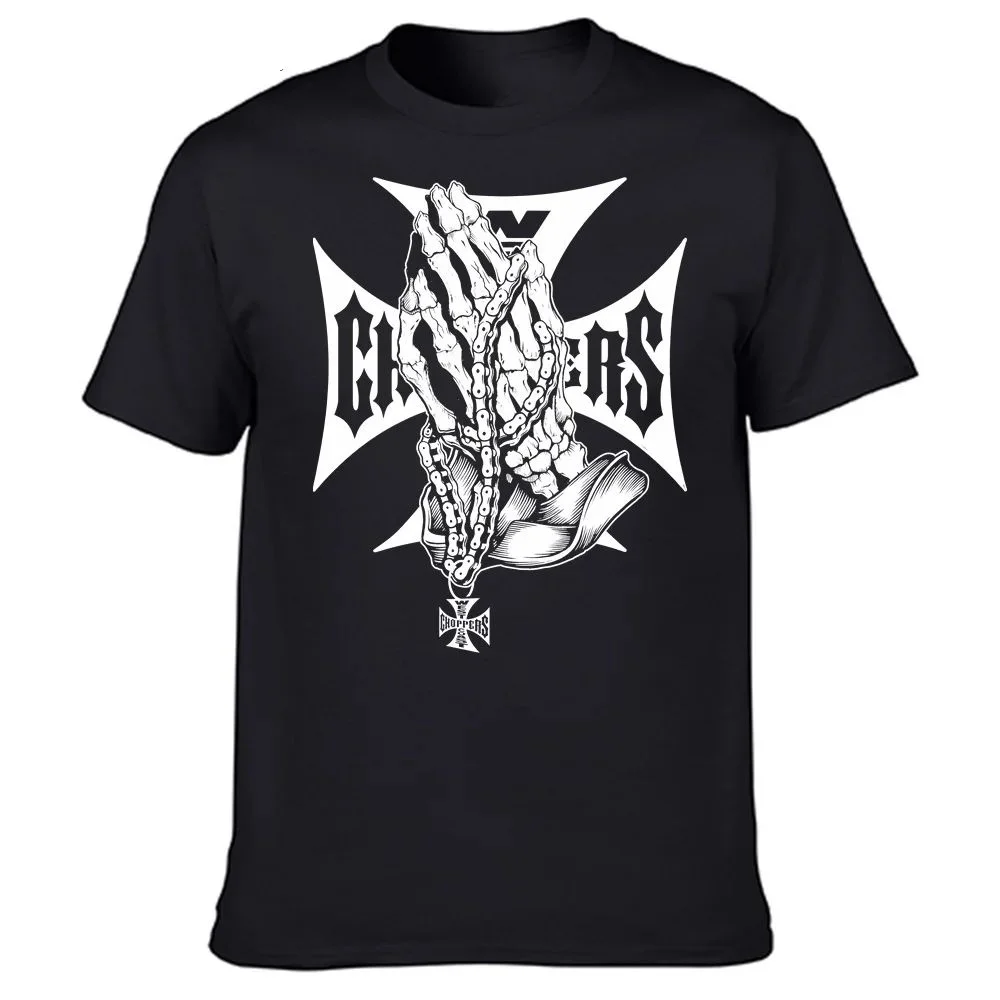 

2025 Summer West Coast Choppers T Shirt 100% Cotton Print Women T Shirt Casual Loose and Versatile Streetwear Tops Fashion