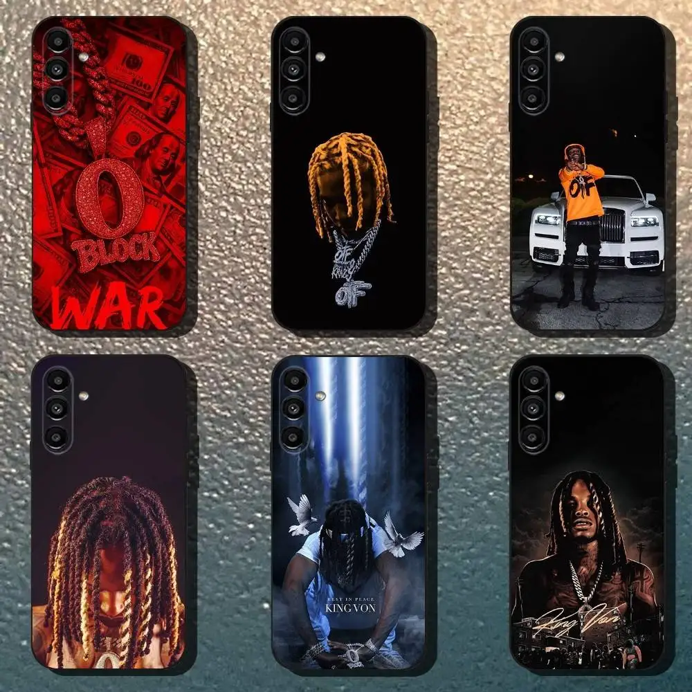 

Raper K-King Von Phone Case For Samsung Galaxy A13,A21s,A22,A31,A32,A52,A53,A71,A80,Soft Black Shell