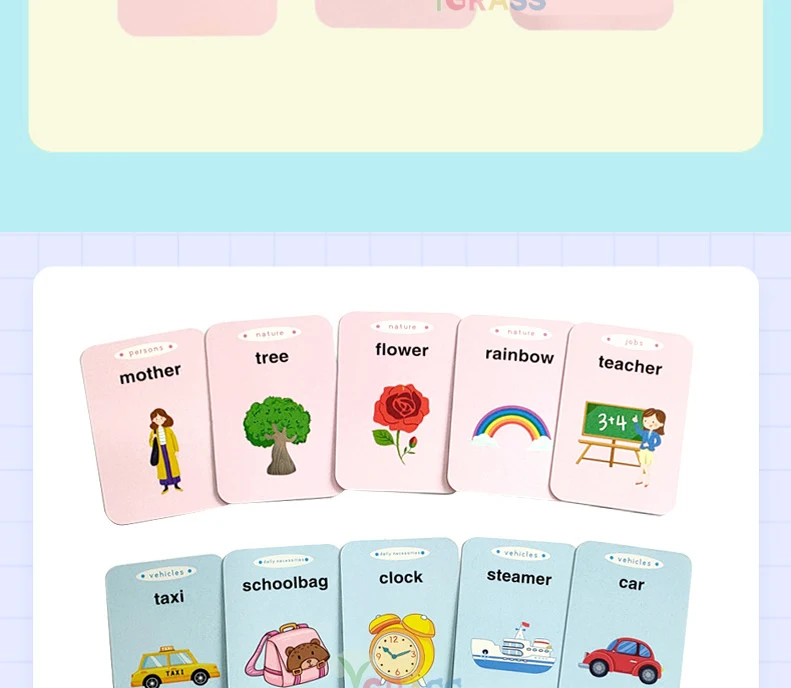 Lernspielzeug für Sprache und Lesekompetenz, sprechende Lernkarten, Kinderspiele, Hörbuch, Geschenk, russisches Alphabet, Spanisch, Französisch – Detail 8