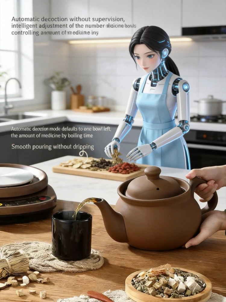 Purple Clay Split Chinese Medicine Decoction Pot Household Plug-in Electric Casserole 220V Intelligent Boiling