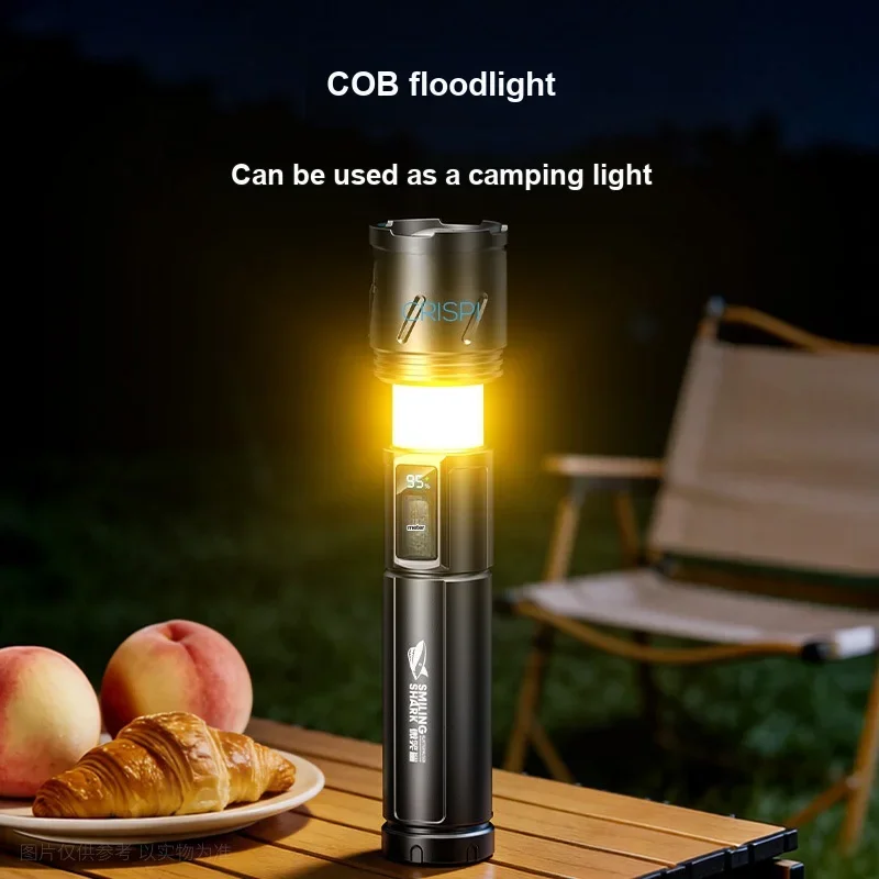 High Brightness COB Side Flood Flashlight Rechargeable Built-in Battery Protective Light for Home and Outdoor Daily Lighting
