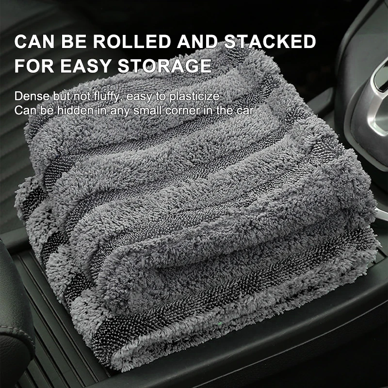 SEAMETAL 600GSM Car Wash Towel Thickened Coral Fleece Washing Towel High Water Absorbent Drying Cloth Ultra-Soft Cleaning Towels