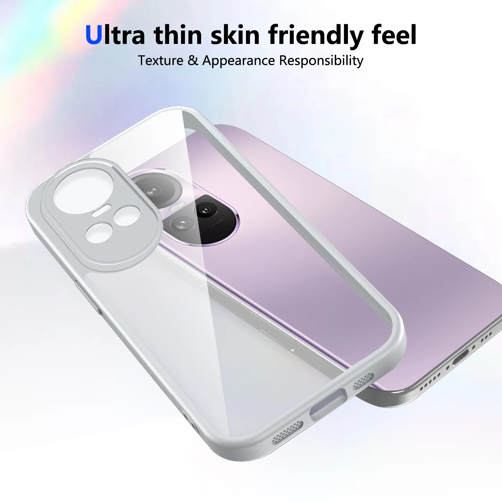 For Oppo Reno 10 CPH2531 Case Air Cushion Shockproof Silicone Bumper Clear Matte Back Cover Hard Phone Case for Oppo Reno 10 Pro