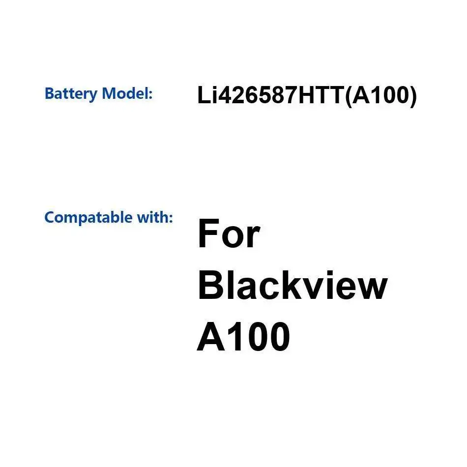 

Mobile Phone Battery For Blackview A100 Li426587htt Safe 4680Mah Long-Lasting