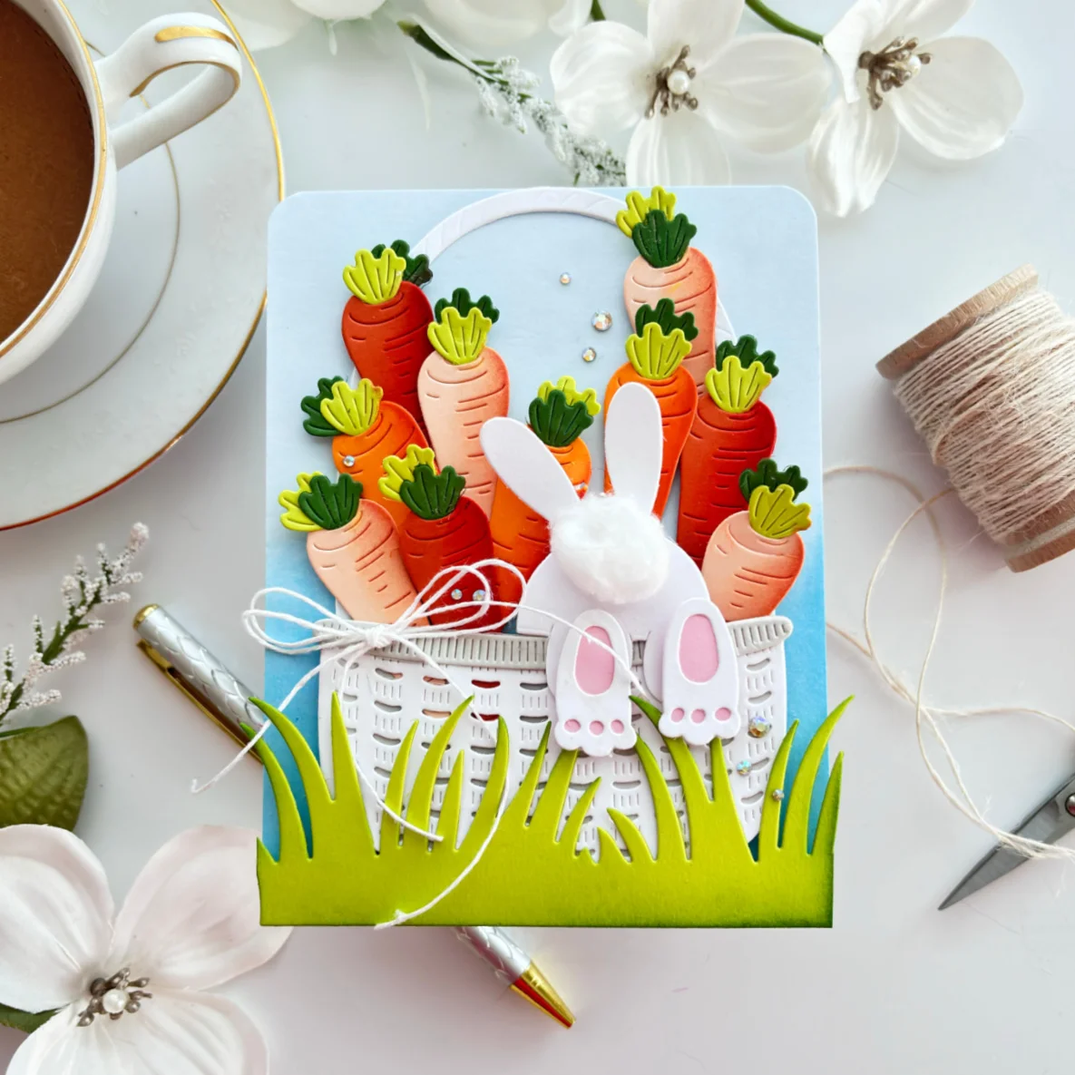 Piggy Craft metal cutting dies cut die mold Rabbit basket radish flowers Scrapbook paper craft knife mould blade punch stencils