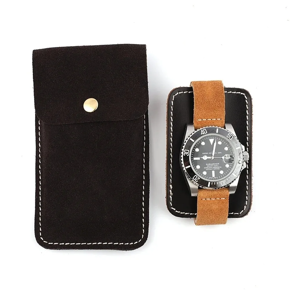 1 Slot PU Leather Watch Case Durable Soft Watch Box Watch Bag Travel