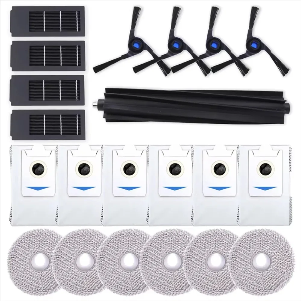 

A61I For Ecovacs Deebot X2 Omni Robot Vacuum Main Side Brush Hepa Filter Mop Cloth Dust Bags Replacement