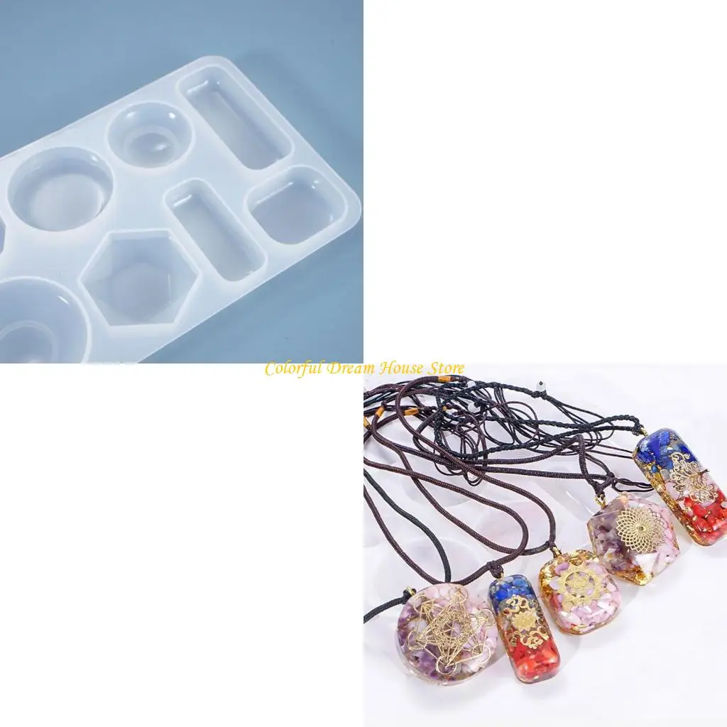 

UV Crystal Resin Epoxy Mold Handmade Jewelry Necklace Resin Mold DIY Art Crafts Ear Studs Hanging Pendant Casting Mold