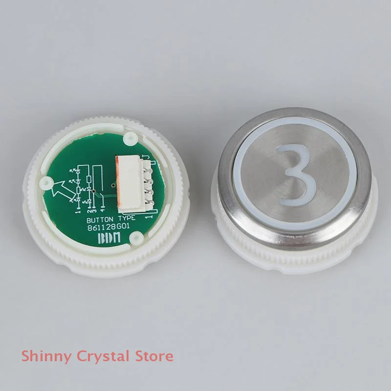 

Stainless Steel Elevator Buttons Set, 1-6 Numbered, Up and On/Off Button; One Piece
