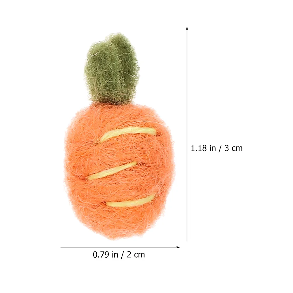 

12pcs Felt Carrots Accessories for DIY Hairpin Crafts Supplies nament Gifts Wool Felted Decorations Carrot Clips