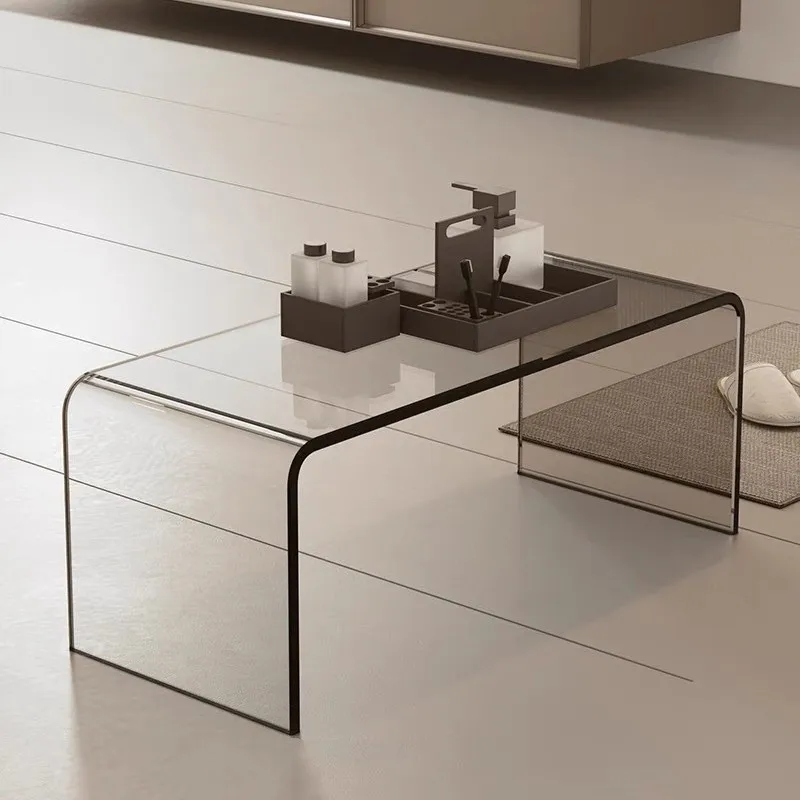 

Современный журнальный столик в стиле лайт-люкс, двухуровневый, для гостиной, из массива дерева, для небольшой квартиры, минималистичный, для балкона, простой и компактный.