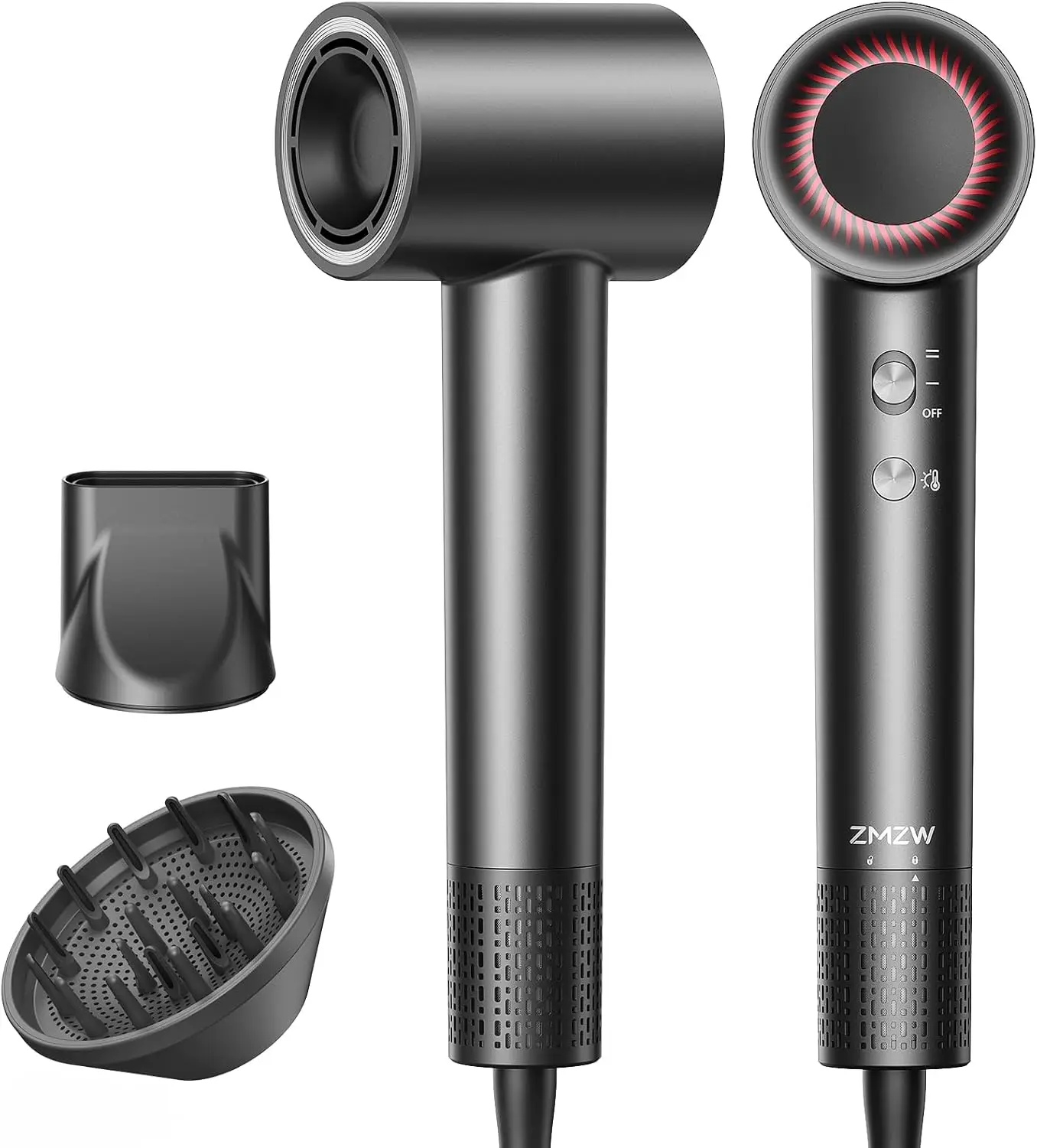 

High Speed Hair Dryer 160,000 RPM, Ionic Blow Dryer for Fast Drying, Intelligent Heat Control, 500M Negative Ions