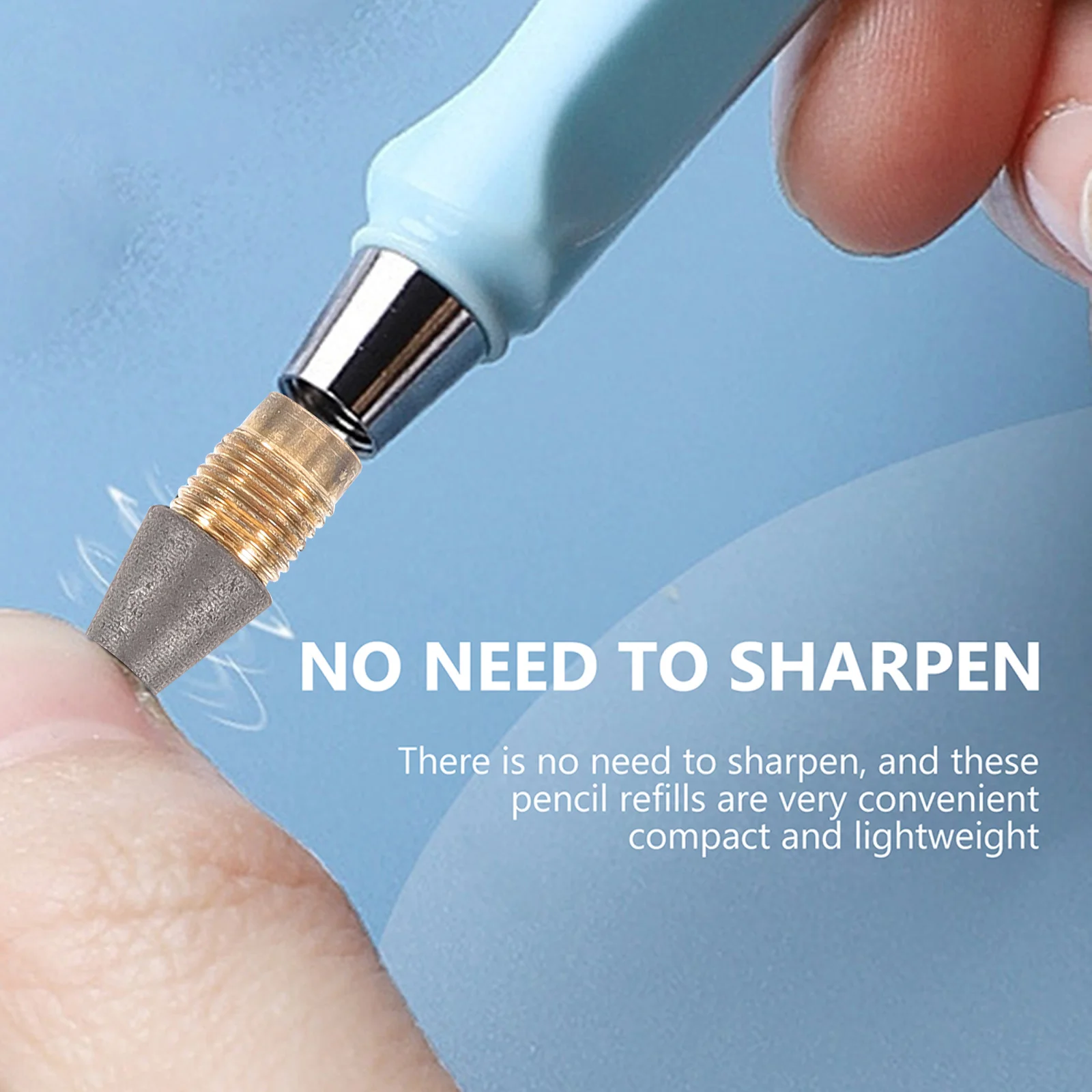 

Inkless Pencil Refill Heads No Sharpening Everlasting Nibs for Students Smooth Writing Comfortable Grip Long Lasting