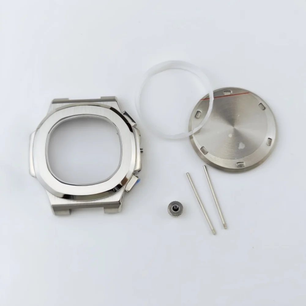 Cassa cronografo VK64 VK63 Parrot PP Cassa al quarzo lucido Accessori per il montaggio di orologi subacquei migliorati Dimensioni 39,5 mm