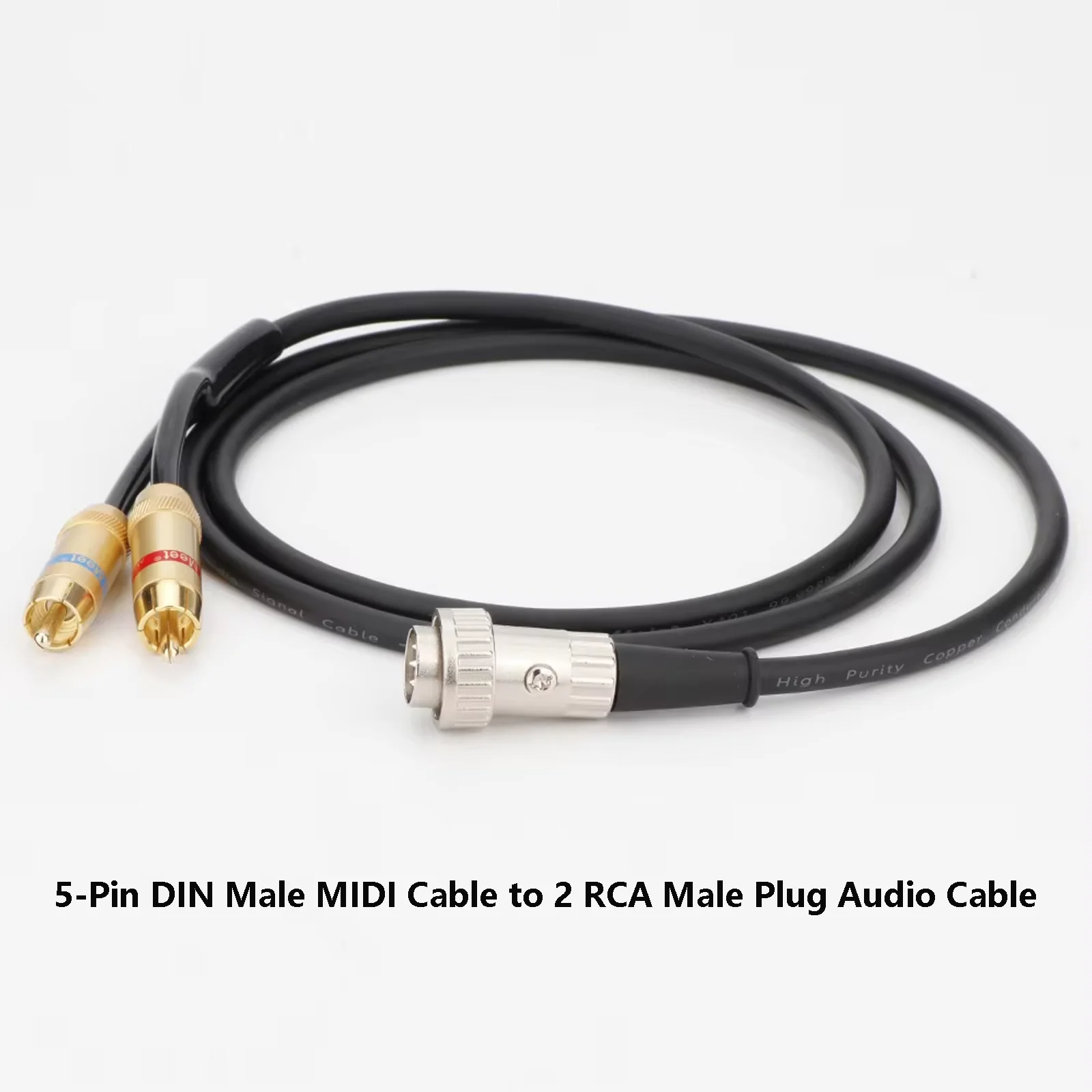 

5-Pin DIN Male MIDI Cable to 2 RCA Male Plug Audio Cable For Naim Quad Stereo Systems 5 Pin DIN5 Male Plug Newest