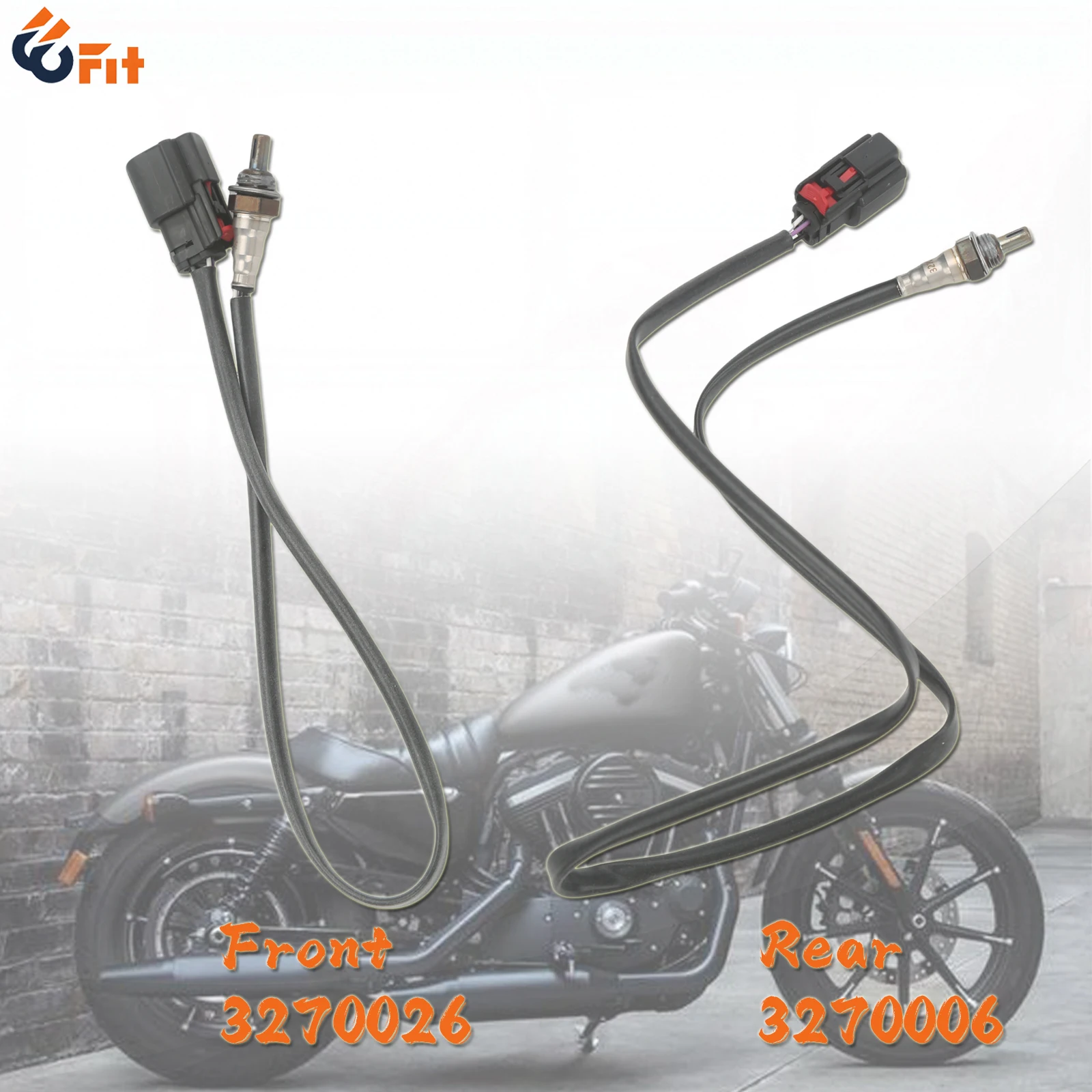 32700026 32700006 Front&Rear Oxygen O2 Sensor Fit For Harley Davidson Sportster 883 1200 2014-2018 SPORTSTER XL883N Iron 883